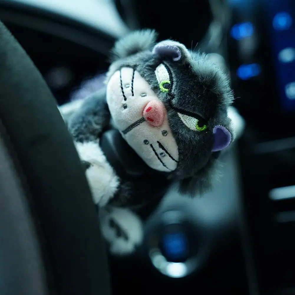 Soft Plush Cat Doll Toy Soft Stuffed Kitten Car Wiper Turn Signal Switch Decoration Ornament Accessory Birthday Gift For Friend