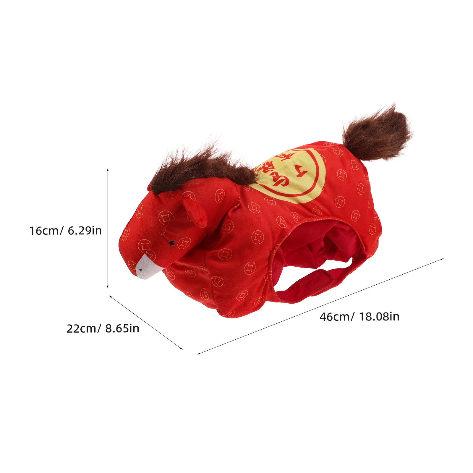 Pferdekopf-Hut Chinesisches Neujahr 2026 Maskottchen-Kostüm für Party Fotobox Aufführung Rollenspiel Tier-Kopfbedeckung Kreativ