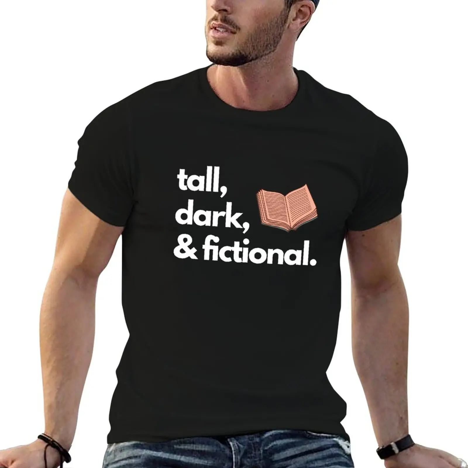 Tall Dark and Fictional White T-Shirt Industrial Work Tee Shirt
