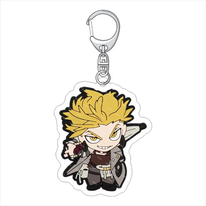 HOT Anime GACHIAKUTA Rudo Zanka Amo Enjin HD Acrylic Keychain 6CM Pendant Bag Car Keychain Accessories Cosplay Toy For Gift