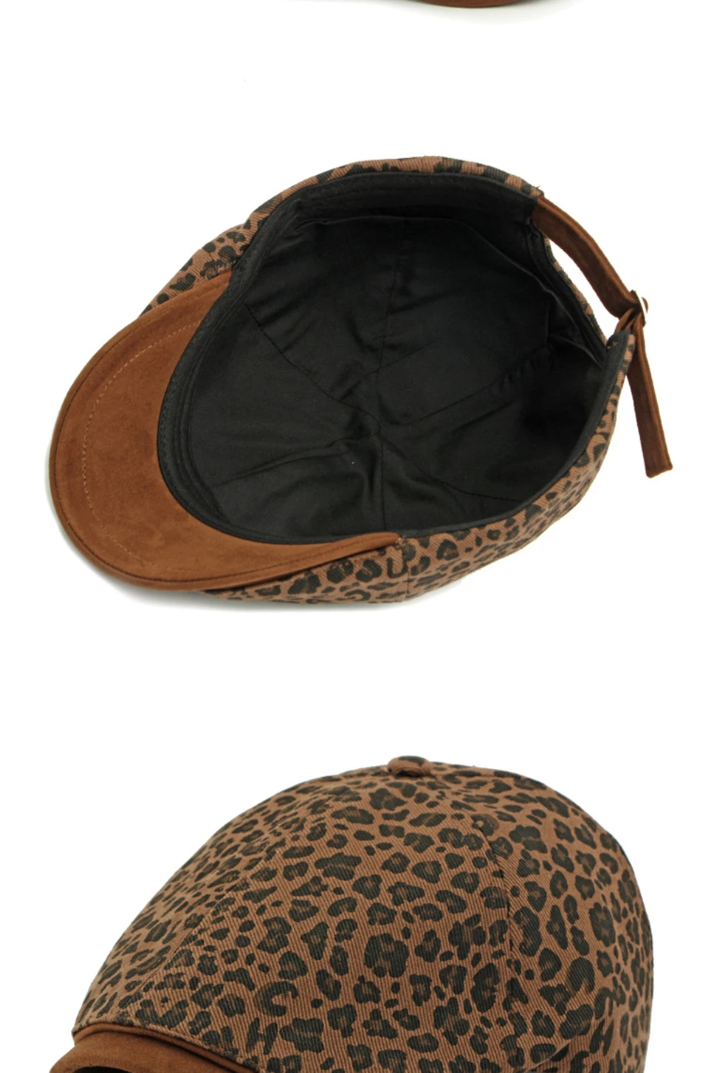 HT4791 Berets Frühling Herbst Hut Männer Frauen Leopard Achteckige Flache Kappe Künstler Maler Baskenmütze Hut Männlich Weiblich Einstellbare Baskenmütze Kappe – Detail 12
