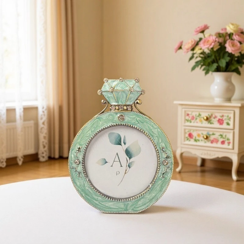 Emerald Green Metal Photo Frame Oxidation Resistant Not Easy Fade Durable for Home Bedroom Decoration Holiday Gifts