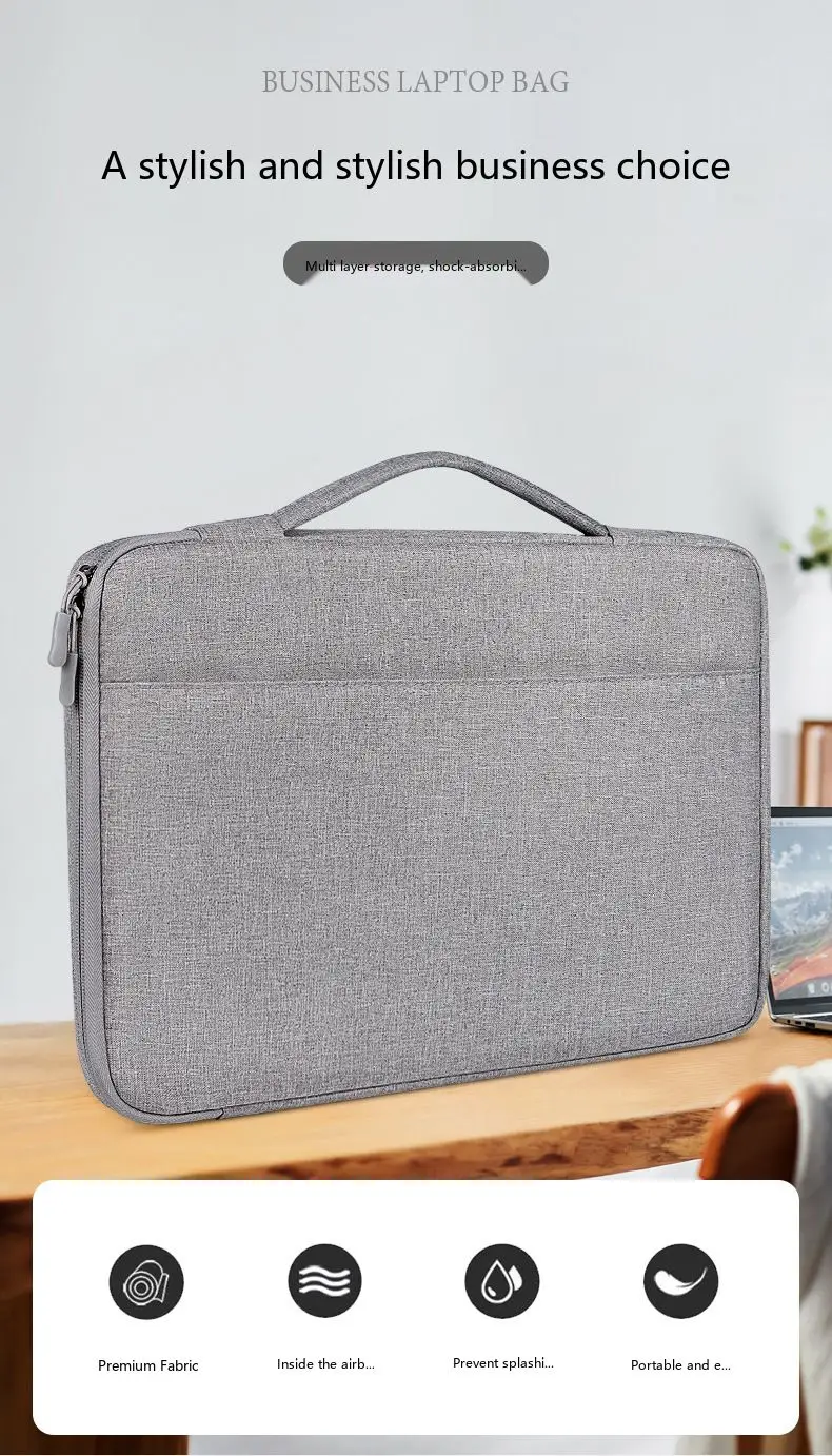 Laptop-Aktentasche 13,3-15,6 Zoll Oxford-Gewebe Wasserdichte Tragetasche für Notebooks – Detail 1