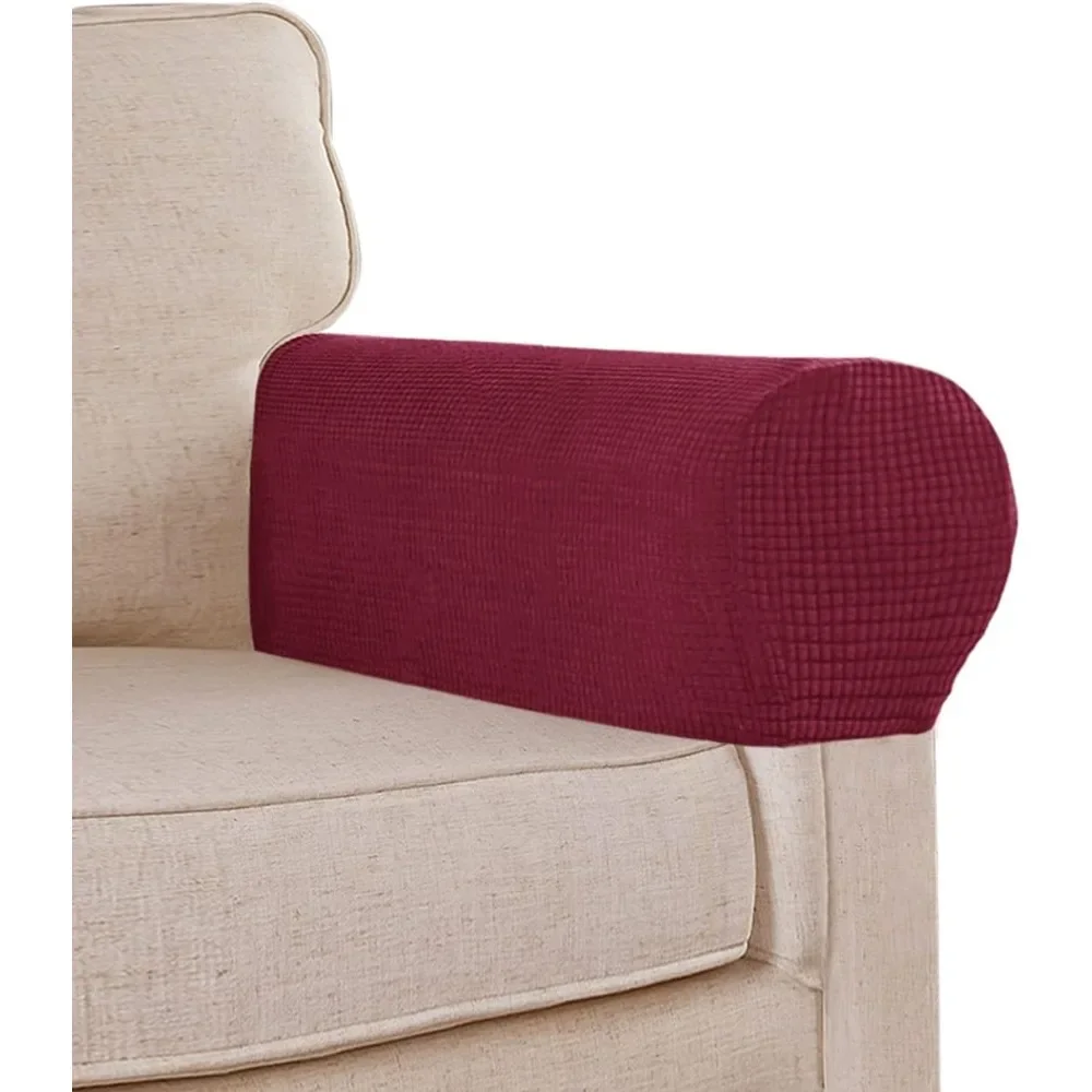 Stretch-Sofa-Armlehnenbezüge, 2-teilig, rutschfest, für Sofa, Liege, Sessel, Couch, Armbezüge, Möbelschutz, abnehmbarer Sessel