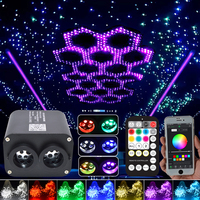 20w Twinkle Double Hole Fiber Optic Star Ceiling Lights Kit APP Car Roof Star 2 Light Sources Individually Control Light Engine