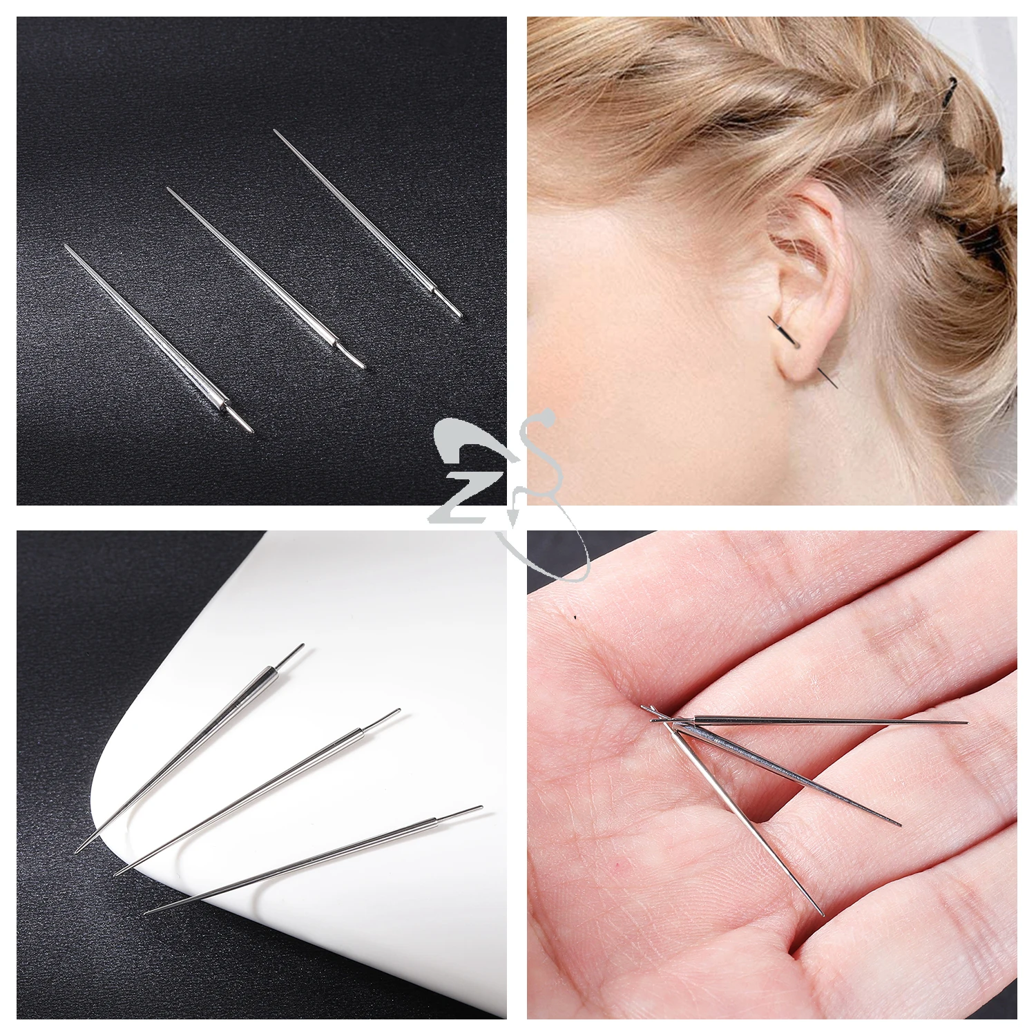 ZS 1PC 14/16/18G G23 perni di inserimento in titanio cono curvo Push in Body Stretch perforato per naso/orecchie/ombelico/labbra/sopracciglio