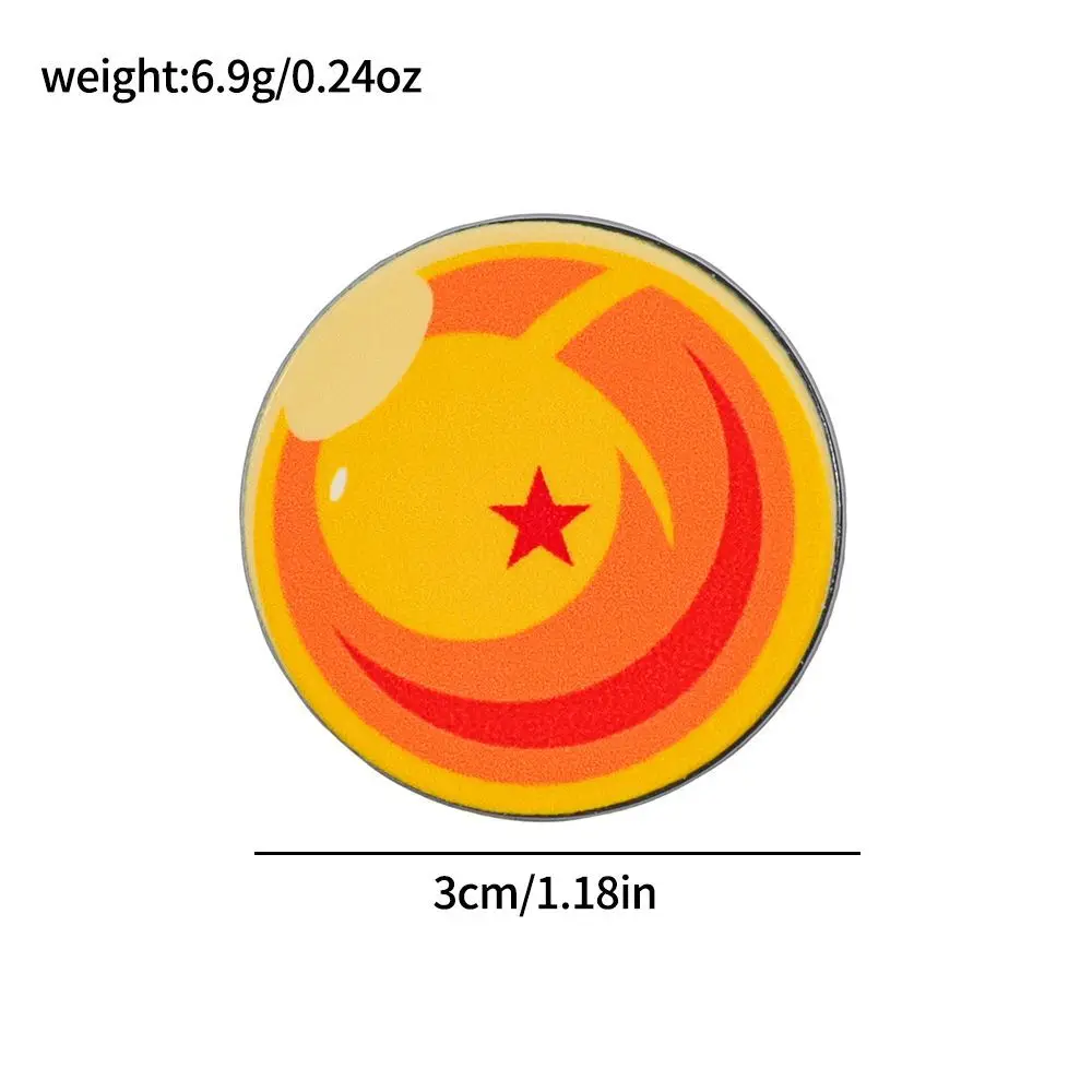 Dragon Ball Anime Metal Badge, Creative Seven Dragon Balls Alloy Brooch, Backpack and Clothing Accessory Pin - view 3