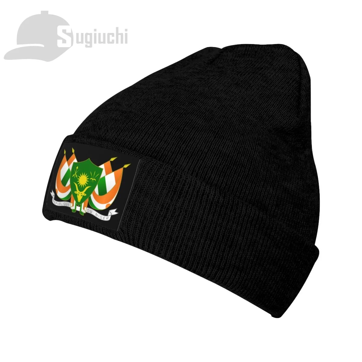 Emblem Of Niger Country Top Print Men Women Unisex Knitted Hat Winter Autumn Beanie Cap Warm Bonnet