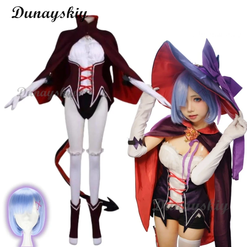 

Re:life In A Different World From Zero Rem Halloween Cosplay Costume Wig Game Anime Party Uniform Hallowen Play Role Clothes