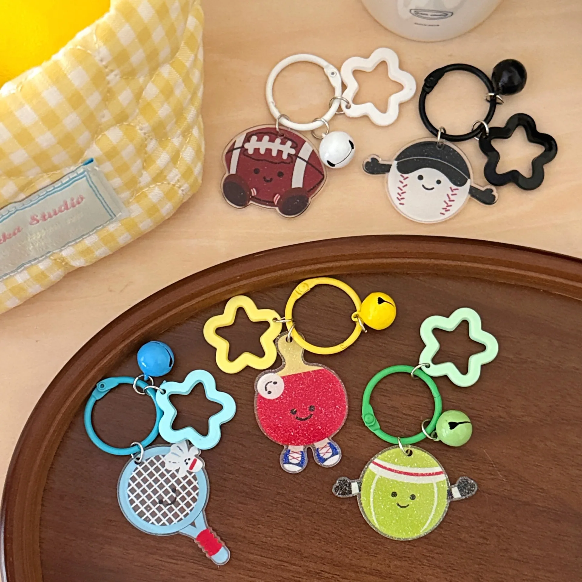 1/6 Pcs 크리 에이 티브 만화 공 펜던트 탁구 축 - Table Tennis Kit Bag 리뷰 및 가격