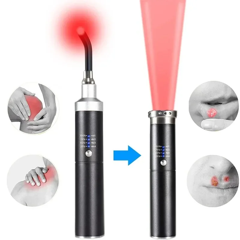 Professional Red Light Infrared Therapy Device Sore Canker Lip Handheld Oral Physiotherapy Wand Ear Nose Knee Health Pain Relief