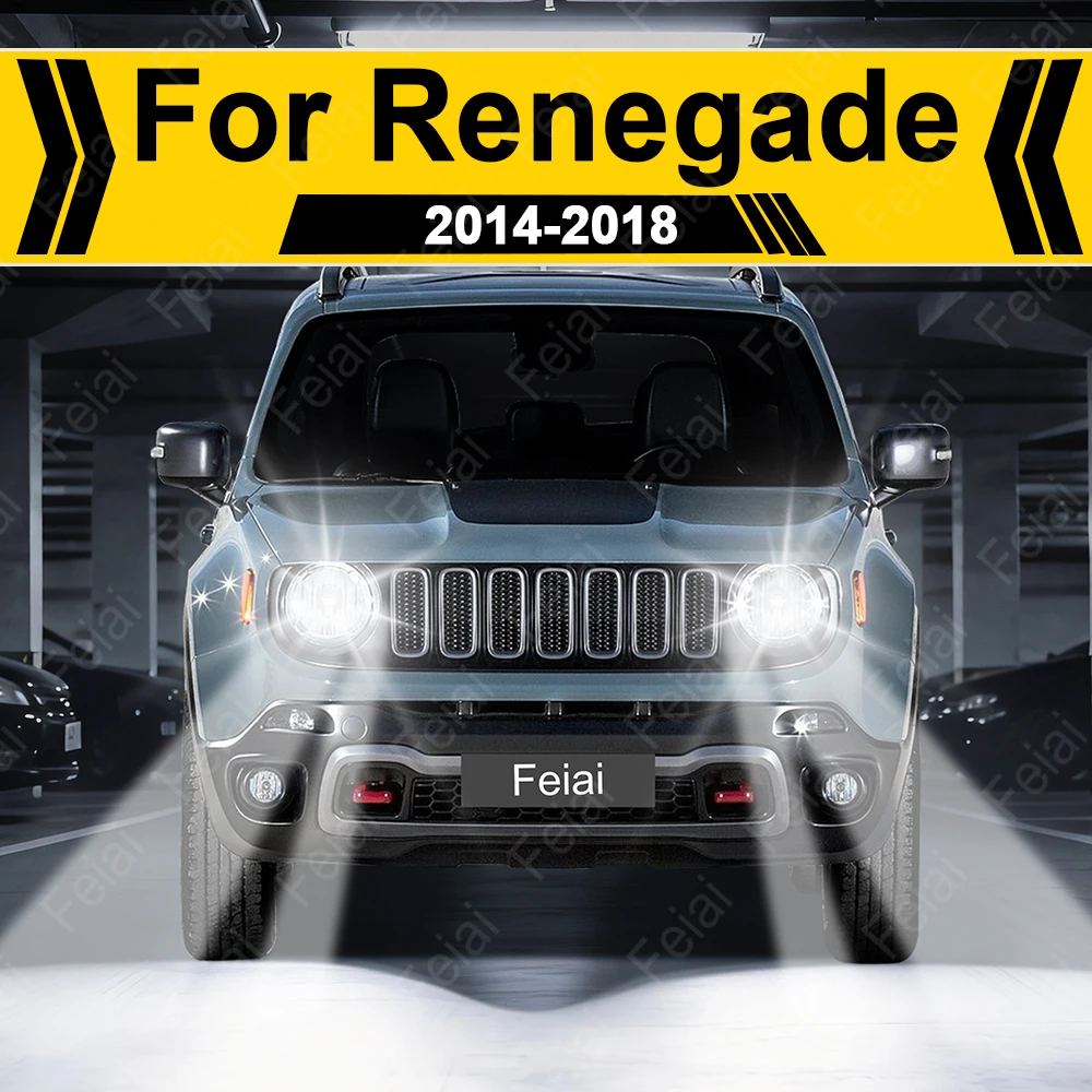 

LED Headlight Light Bulb For Jeep Renegade Accessories Renegade Headlights LED Car Headlamp 2014 2015 2016 2017 2018 Hi-Lo Beam