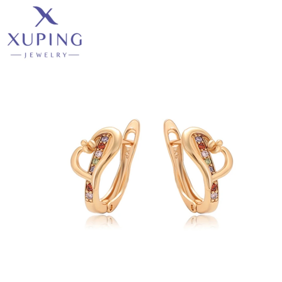 Xuping Jewelry New Arrival Copper Alloy Gold Color Elegant Style Zircon Earrings for Women Birthday Christmas Gifts S00152933