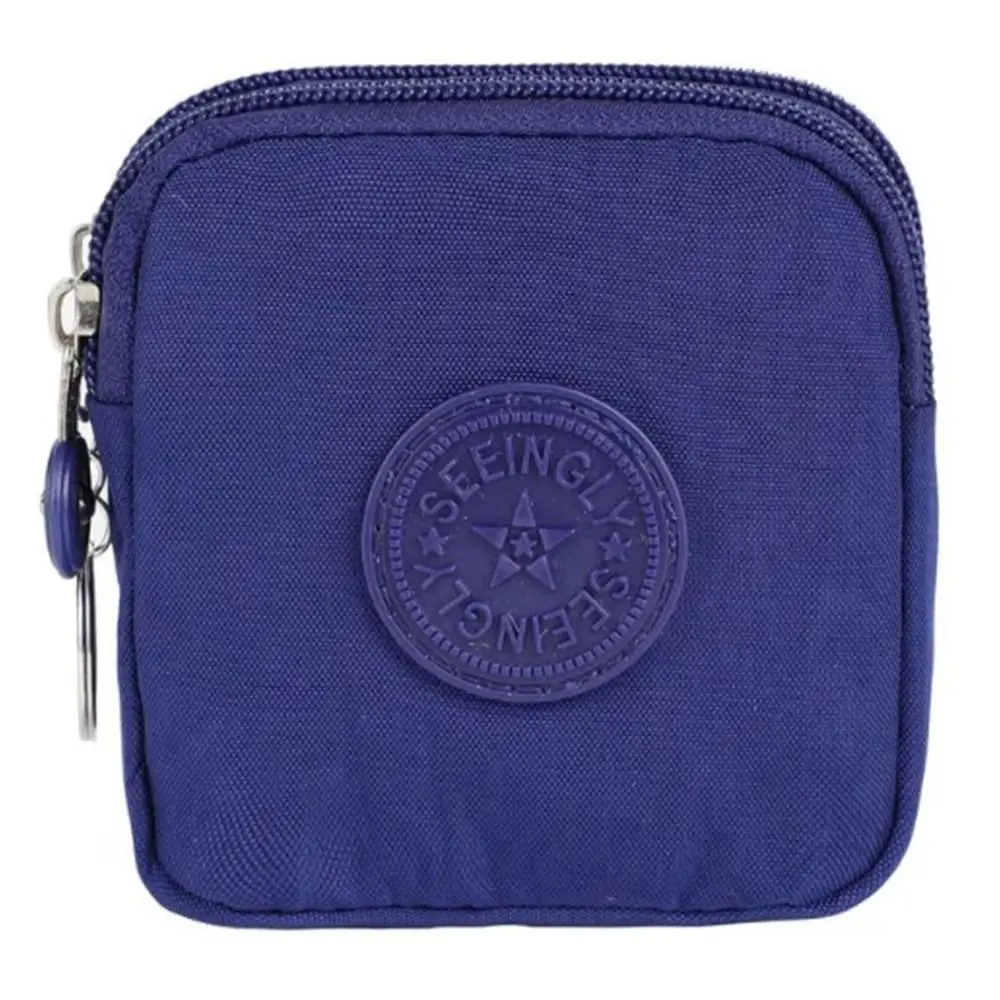 

Letter Short Zipper Coin Purse Nylon Waterproof Double-layer Wallet Lipstick Bag Card Holder Simple Storage Bag Female/Male