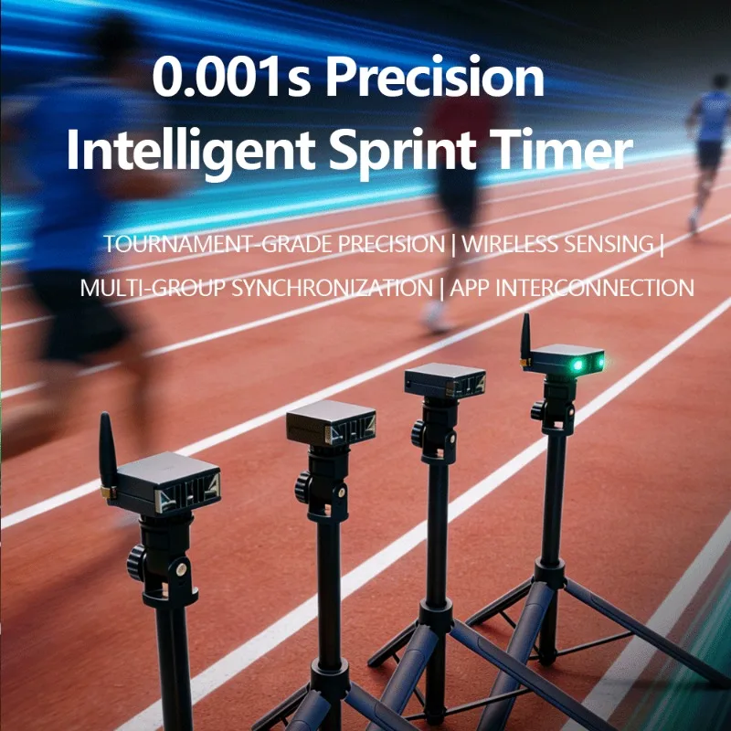 Intelligent Sprint Timer with Photoelectric Gate, Accuracy 0.001 Seconds, APP Data Export, Track and Field Training Equipment