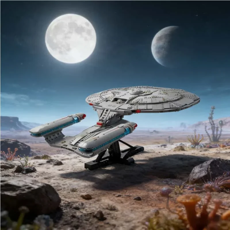 3600 Teile 2026 Neu 10356 Star Trek Enterprise NCC-1701-D Raumschiff Bausteine Modell Spielzeug für Geburtstag Kindergeschenk