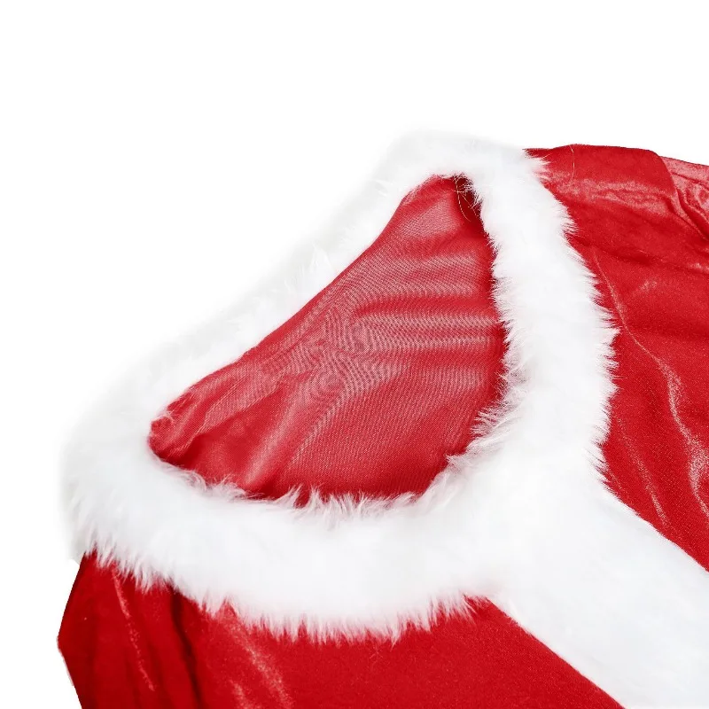 ชุดซานตาคลอสครบชุด ชุดแต่งกายเล่นบทบาทสมมติคริสต์มาส พร้อมเครา หมวก ชุดคอสเพลย์สำหรับผู้ใหญ่ สำหรับงานปาร์ตี้และงานเทศกาล