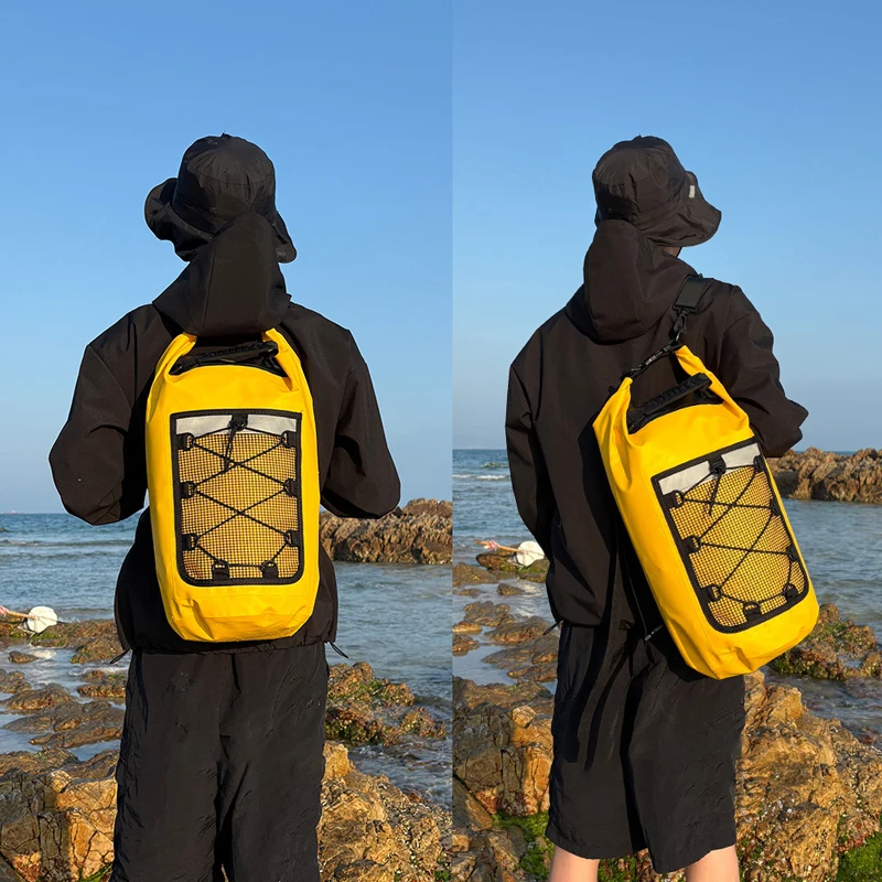 10-30L Floating Dry Bag for Kayaking Swimming Beach Waterproof Water Sports Rafting Boating Backpack Mesh Kayak Roll Top Travel