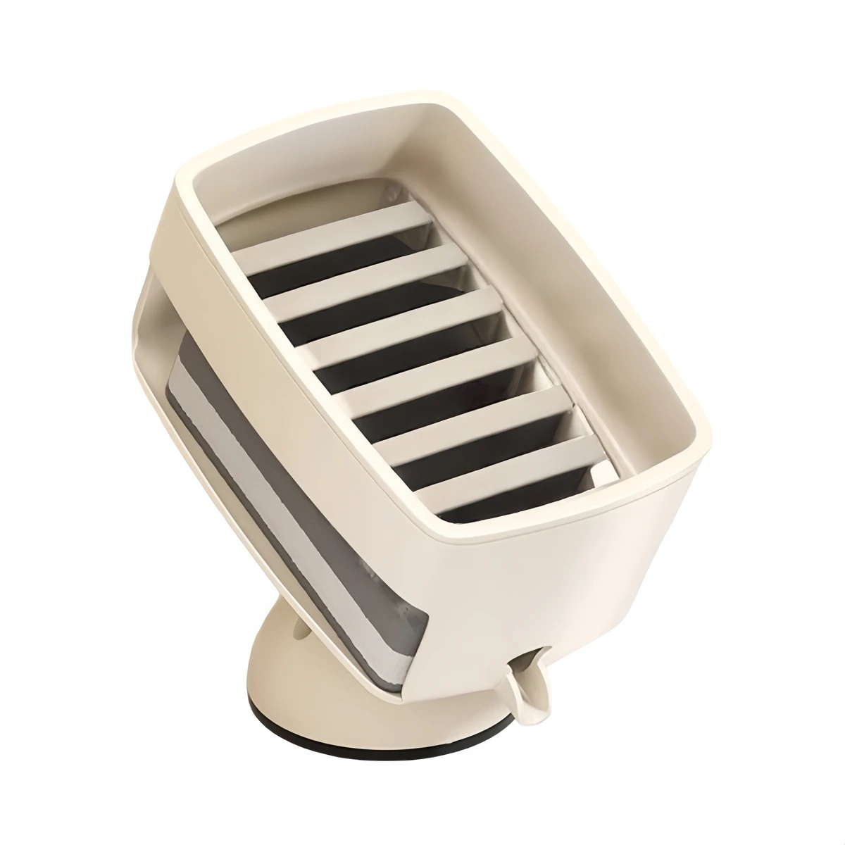 Soap Holder for Bathroom and Kitchen Sink with Suction Cup Drain and Sponge Storage Keeps Soap Dry and Organized