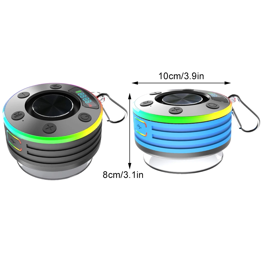 Bluetooth-compatibele 3-doucheluidspreker met ingebouwde subwoofer FM-radiofunctie Doucheluidspreker IPX7