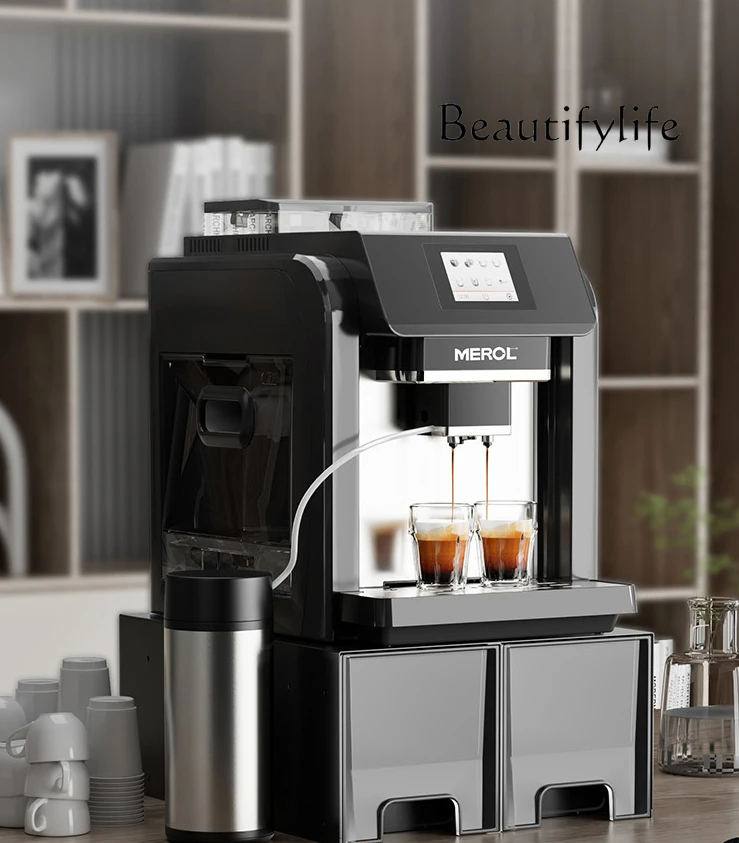 Auto Coffee Machine Commercial Automatic Water Feeding and Grinding Integrated Automatic Output Foam