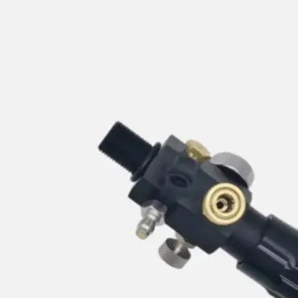 Dual Gauge Fill Station Adapter G5/8 for Pneumatic Systems Featuring Dual Pressure Gauges and Secure 18mm 1.5 Valve Connection