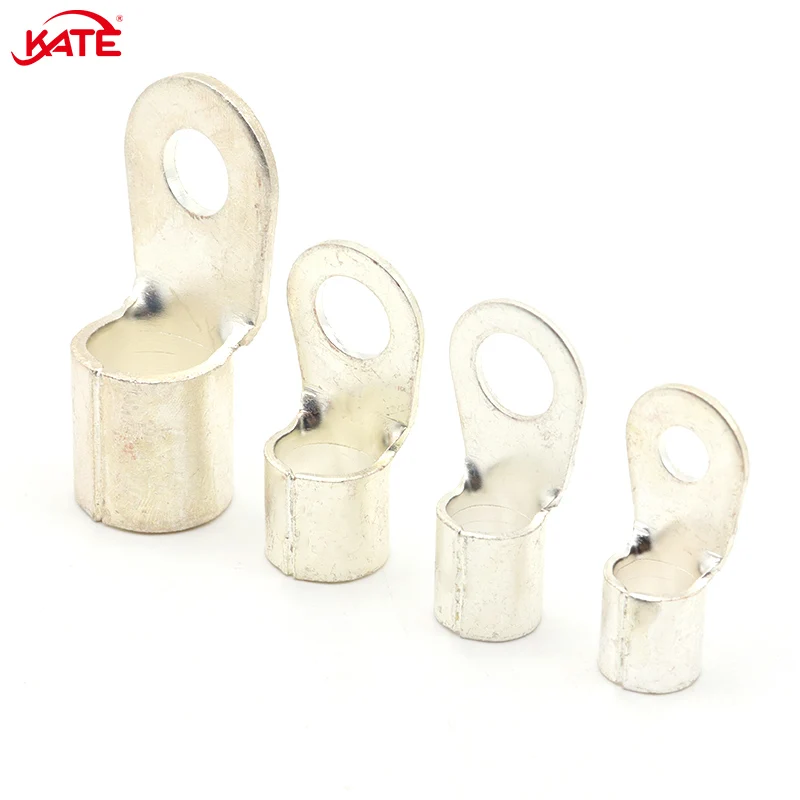 100PCS OT 4/6-4/5/6/8/10/12 Electrical Terminal O-Type Terminal Cable Connector Ring Copper Tinned Connector 16-12 AWG