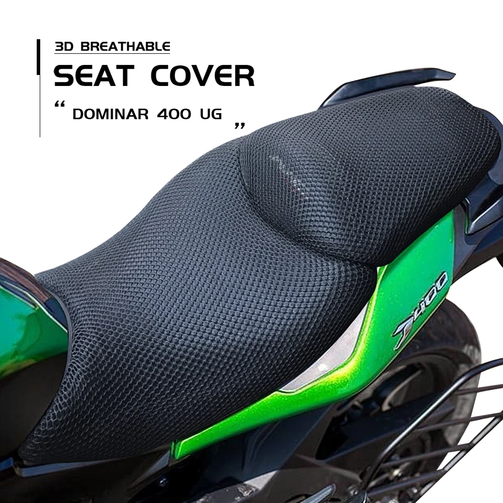 Motorcycle Anti-Slip 3D Mesh Fabric Seat Cover Breathable Waterproof Cushion For Bajaj Dominar 400 UG Dominar400