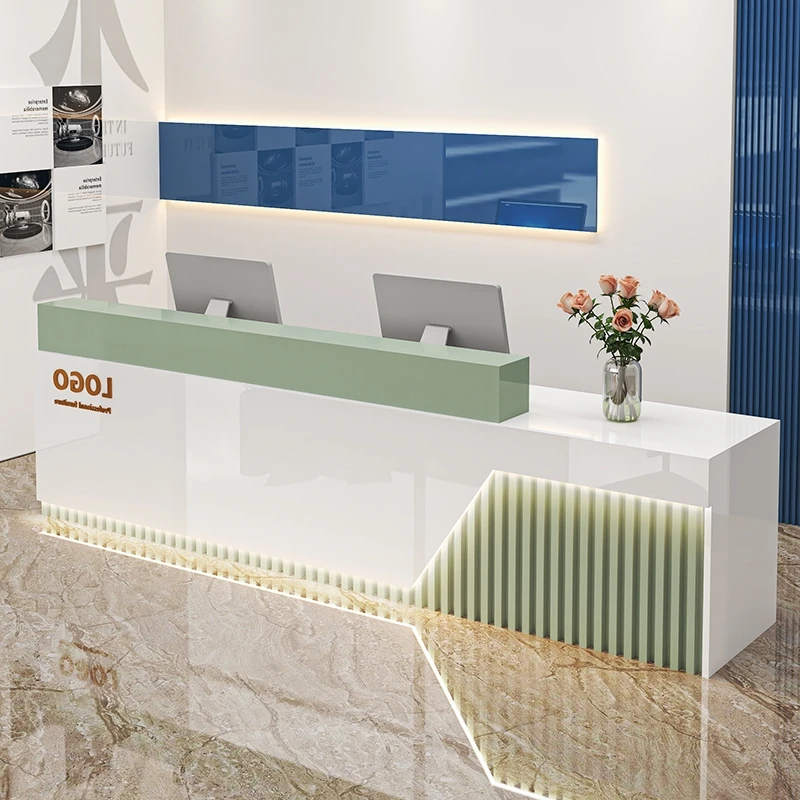 

Storage Aesthetic Reception Desk Counter Decorations Modern Office Reception Desk Counter Cashier Luxury Commercial Furniture