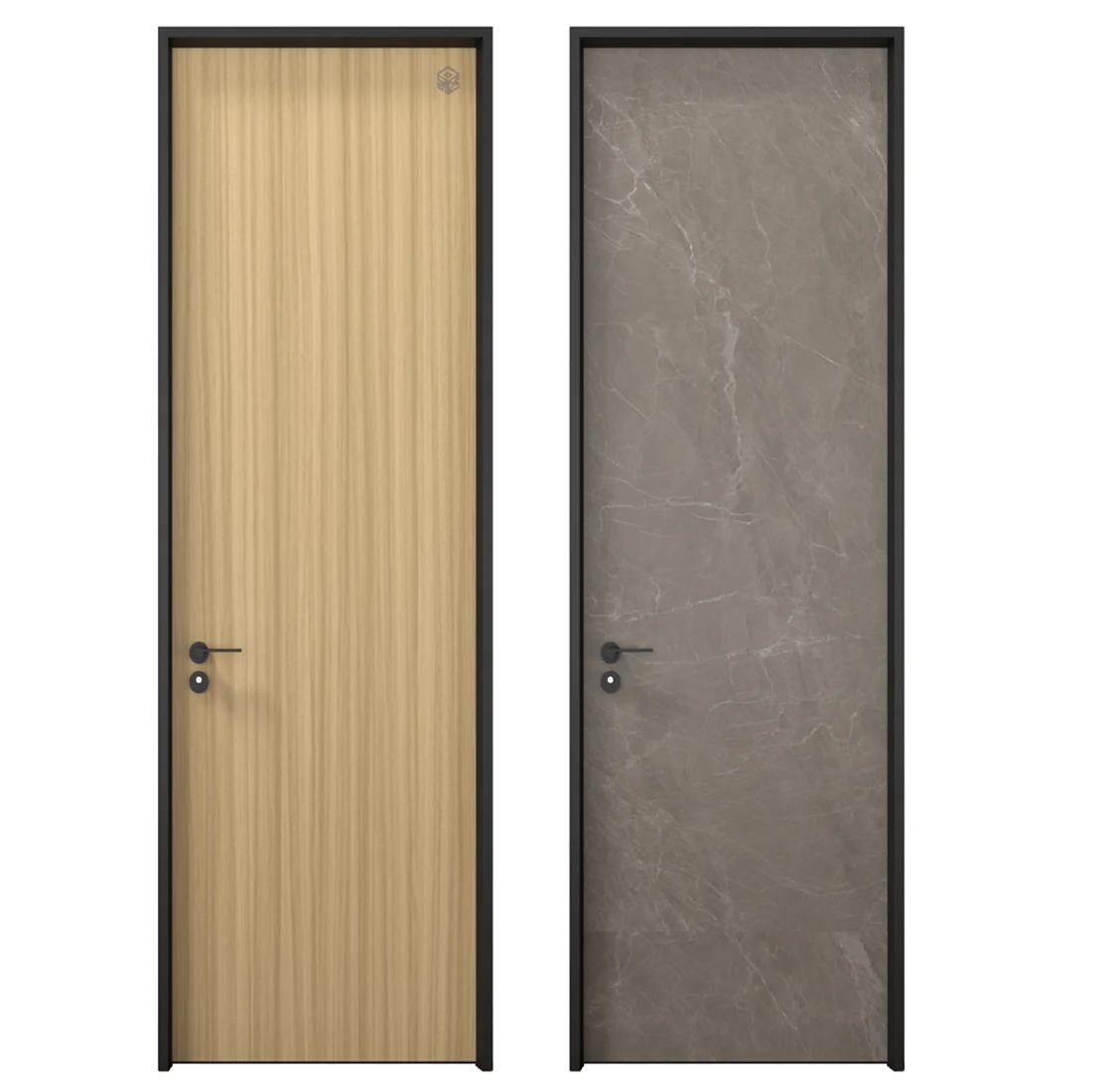 Ecological Ultra-narrow Aluminum Frame Interior Door for Room Office School HospitalCustomizable