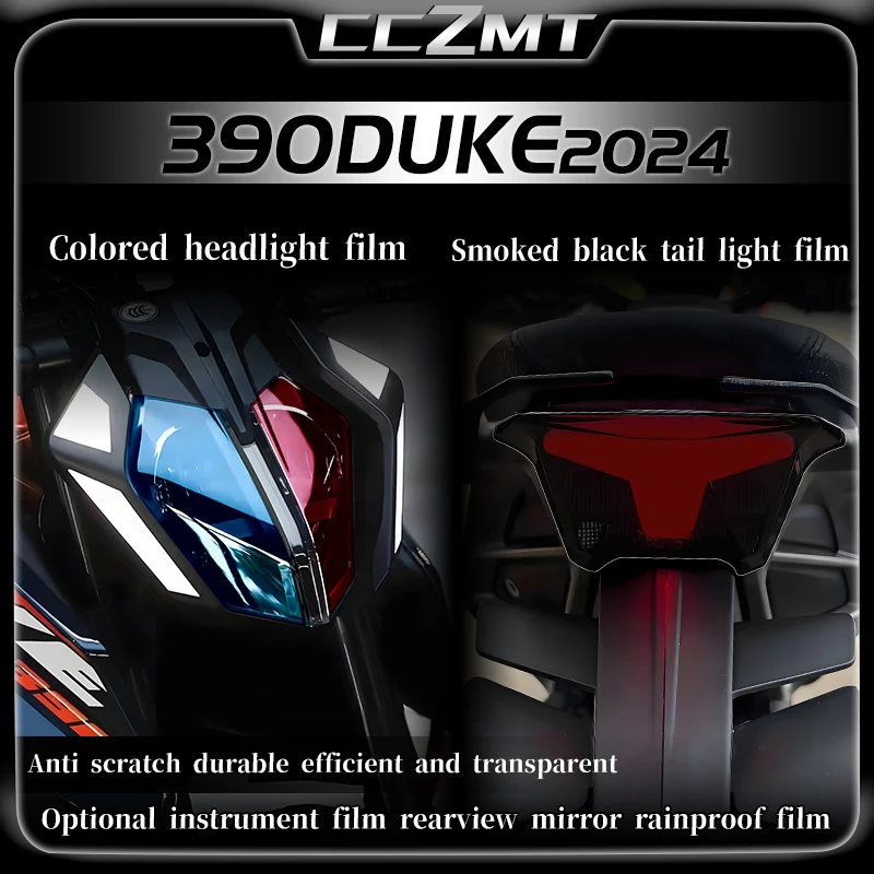 

For KTM DUKE 390 DUKE390 Duke390 2024 headlights tail lights instrument panel film transparent protective sticker accessories