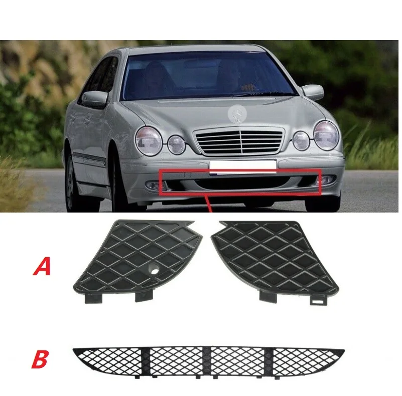 Front bumper grille ventilation network For Mercedes Benz E-Class W210 OEM 2108850053 2108850153 210 885 0253