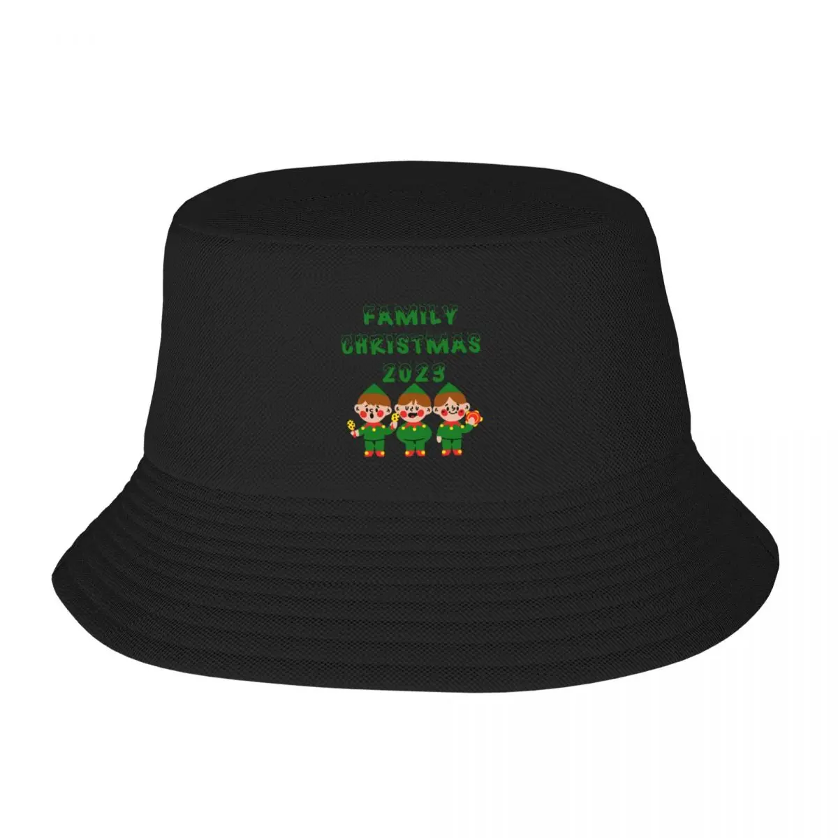 Family Christmas 2023 Matching squad funny elf Bucket Hat Trucker Hats Mountaineering Men Caps Women's