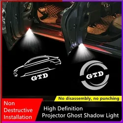 2Pcs LED Car Door Welcome Lights Logo for VW GTD Logo Golf Tiguan Touran POLO BORA Passat Jetta Touareg Courtesy Projector Lamps