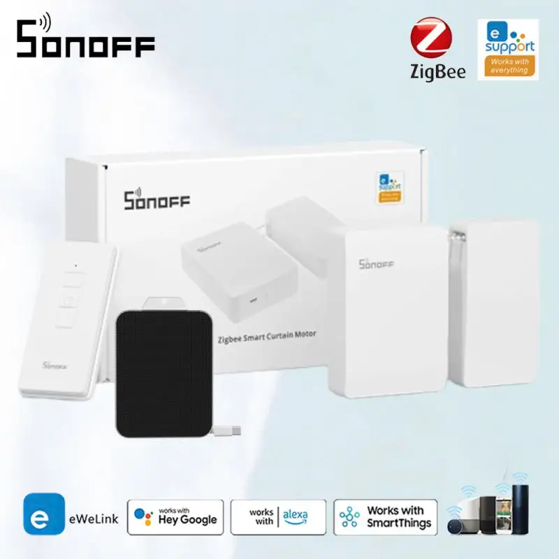 

SONOFF ZB Curtain Zigbee Smart Curtain Motor Switch 5V/1A Easy Install Remote APP Voice Control Works With Alexa Google Home