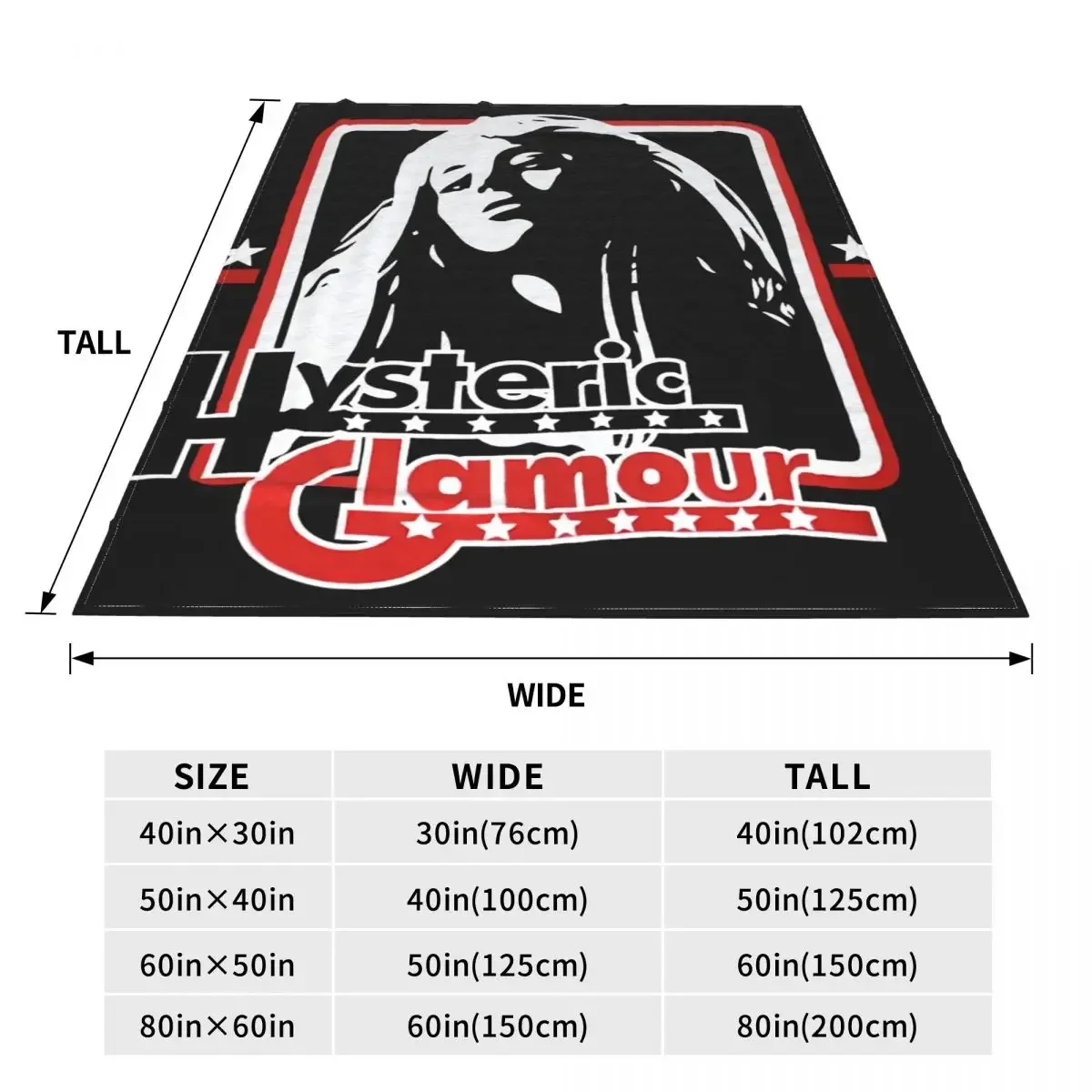 Hysteric Glamour Throw Blanket Retro Warm Camping AntiPilling