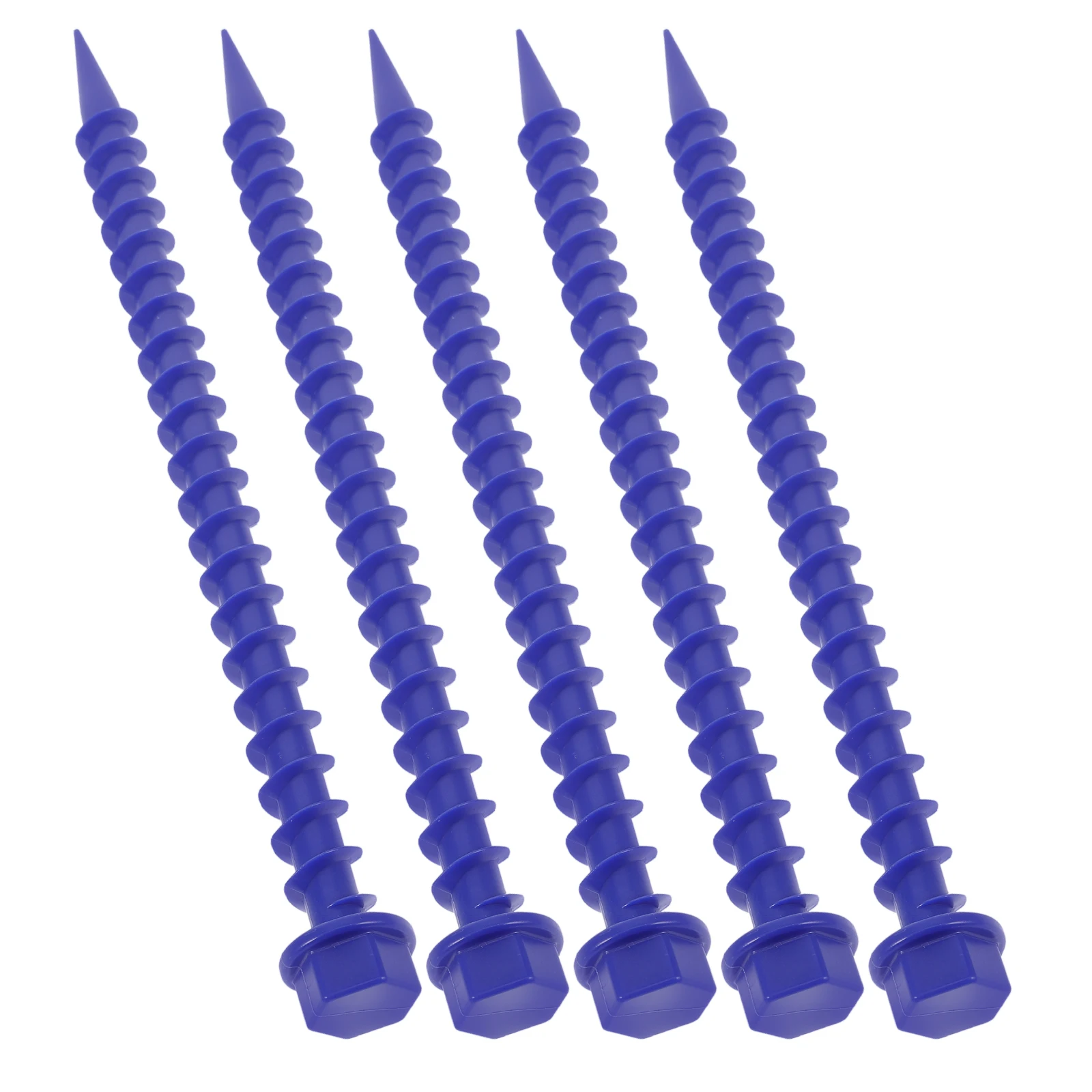 

5pcs Tent Stakes Heavy Duty Thickened Plastic Camping Pegs Windproof Ground Spikes For Outdoor Canopy Beach Replacement