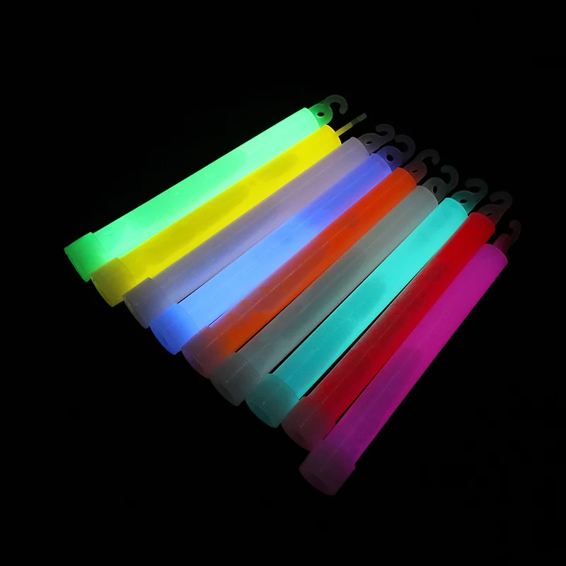 10Pcs 15.5CM Plastic Glow Stick Glow Light Sticks With Hook For Outdoor Emergency Glow In The Dark Concert Party Light Sticks