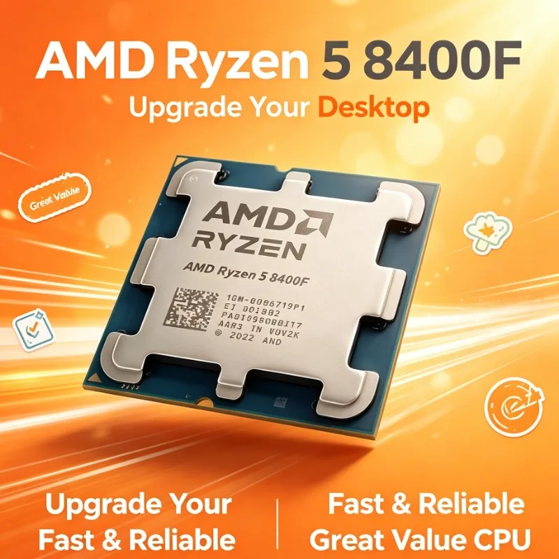 Zen4 Series Desktop Processor R5 8400F 65W TDP 4.2GHz Base AM5 Interface Computer Chip