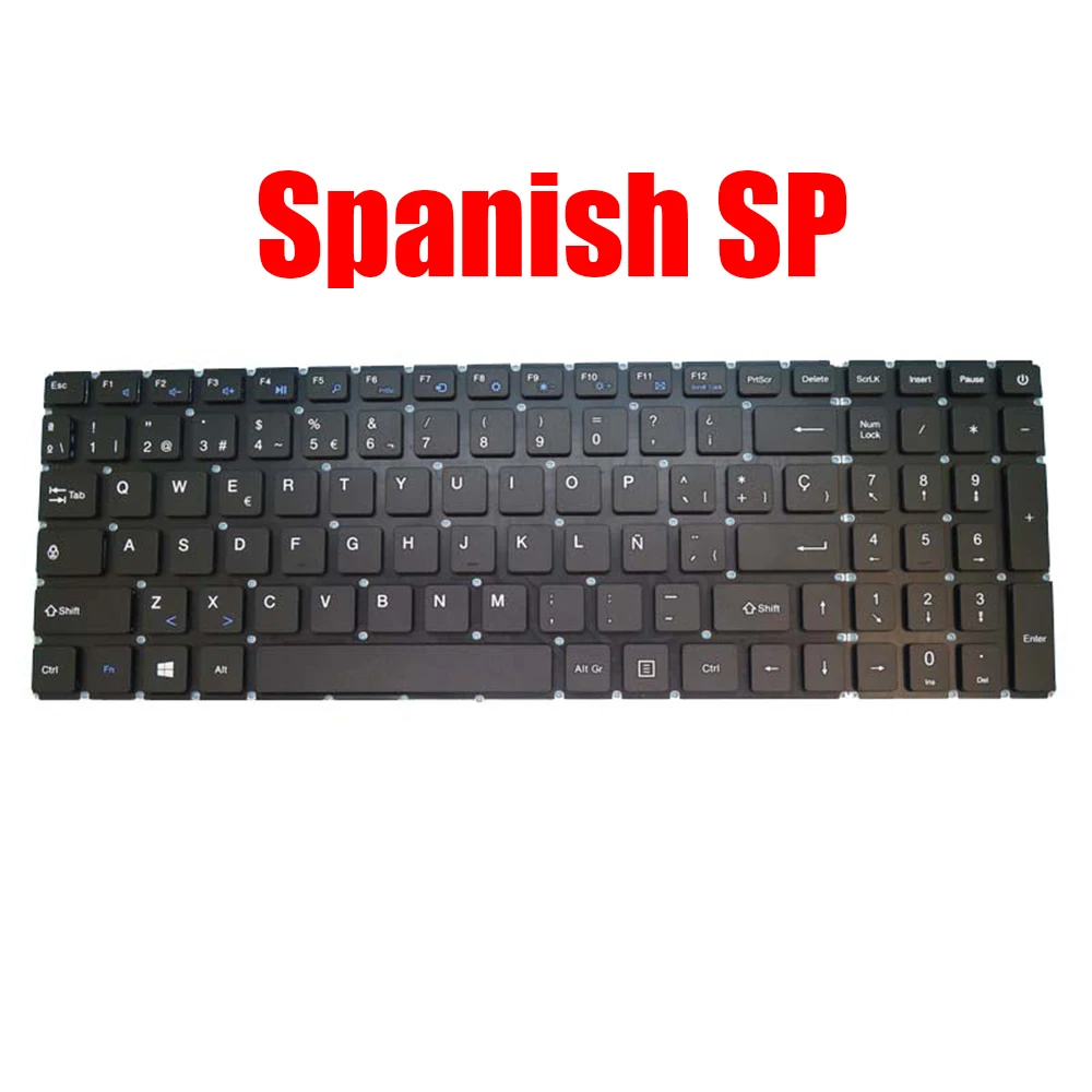 BE FR SP Laptop Keyboard YXT-NB93-115 MB3422003 Belgium French Spanish Black Without Frame New