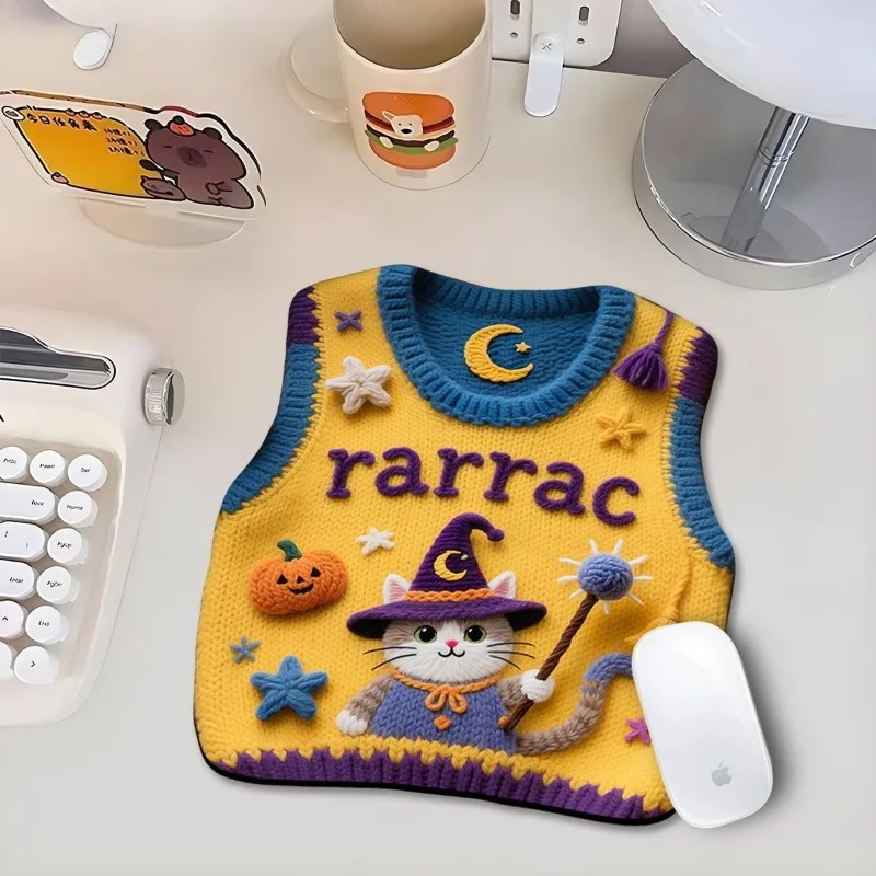 

Creative Cute Knitted Sweater Mouse Pad Anti-slip Thickened Keyboard Mice Mat Durable Washable Desk Cushion Desktop decoration