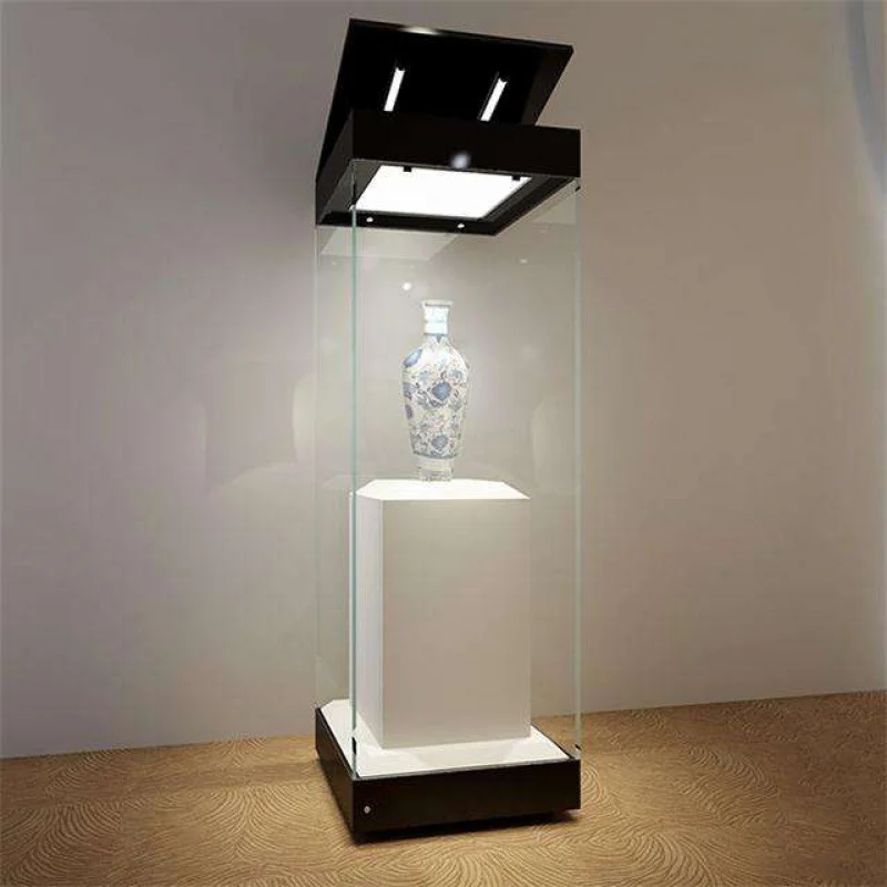 

Customize.Museum Industry Displays Glass Cabinet Sculpture Glass Display Jewelry Elegant and Durable Storage Solution