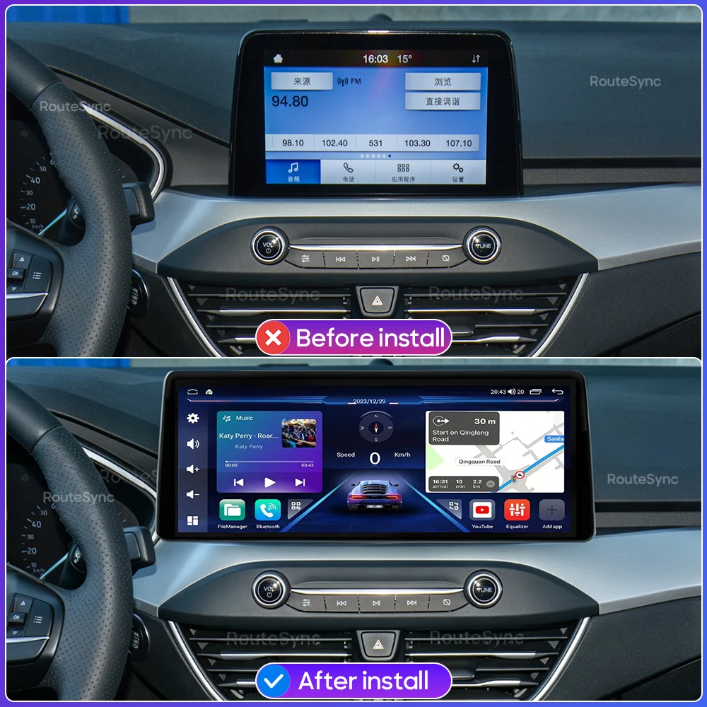 Car Multimedia Player Android 15 Stereo For Ford Focus 2019 - 2021 12.3