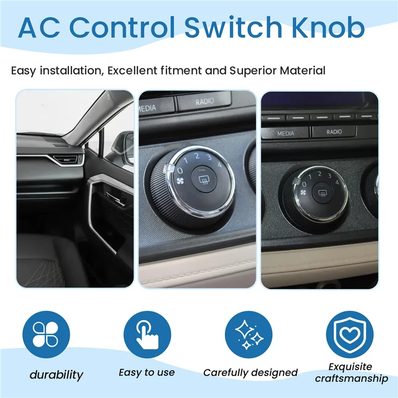 

A73X-Car Air Conditioning Panel Switch AC Control Switch Knob For Toyota Corolla RAV4 2006-2013
