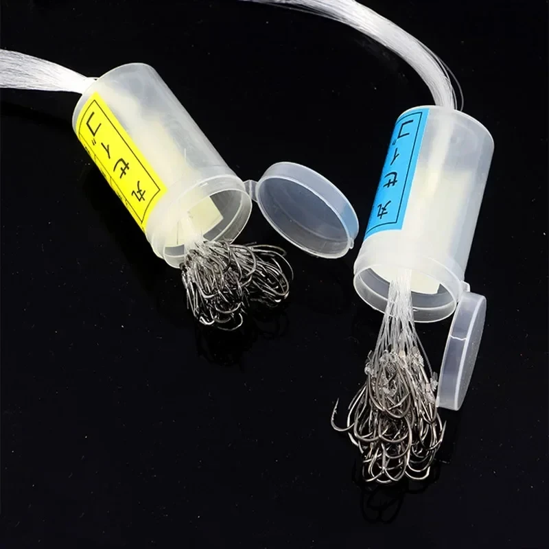 50pcs High Quality Barreled Fishing Hooks Featuring Sharp Thorns and Durable Thread Binding for Freshwater and Saltwater Fishing