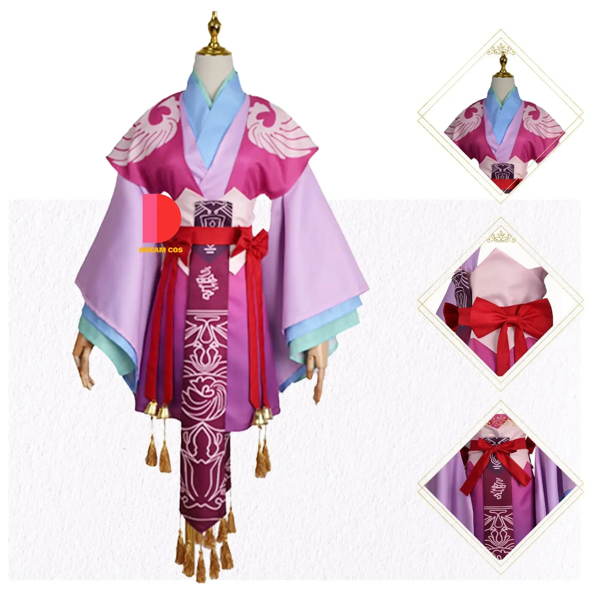 Anime Fox Spirit Matchmaker TuShan Susu Costume Cosplay parrucca viola Hanfu gonna donna Kawaii Halloween Suit con accessori