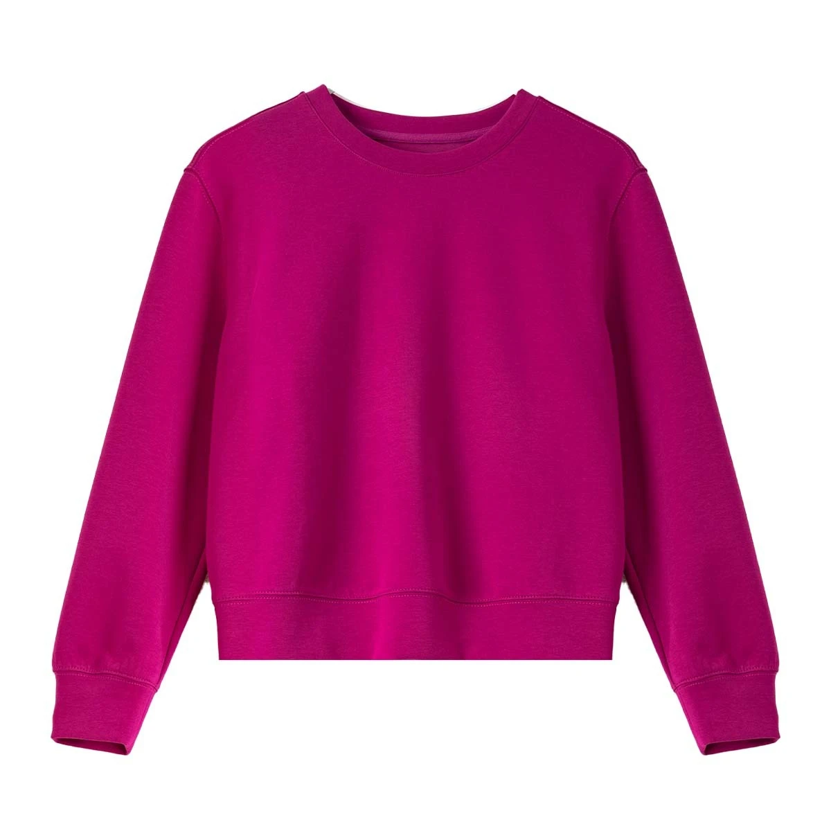 VIMLY Woman Sweatshirts Red Embroider Round Neck Long Sleeve Ladies Tops Autumn 2025 New Knitted Loose Sweatshirts Female A2211