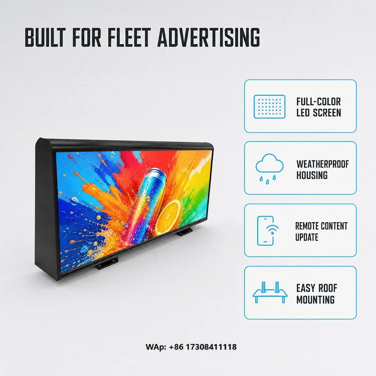 Taxi roof advertising screen RGB LED light Taxi billboard Waterproof taxi roof LED display