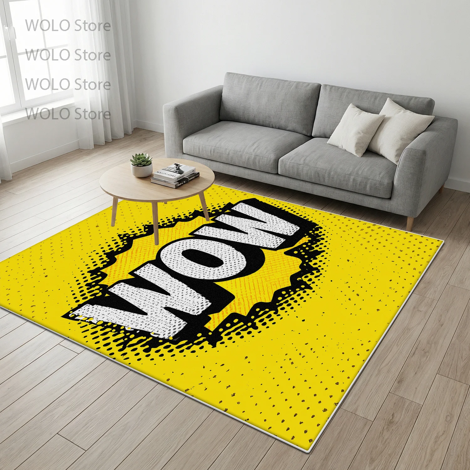 Vibrant Pop Art Soft Short Velvet Carpets Modern Living Room Decor Large Rugs Non-slip Washable Games Bedroom Floor Mats Коврик