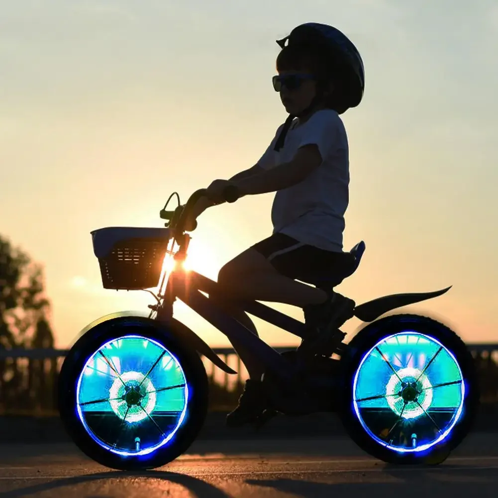 Bicycle Rechargeable Wheel Lamp Children's Balance Car Waterproof Kids Bike Wheel Light LED Rechargeable Front Back Spoke Light